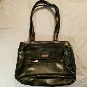 Black Leather Look Purse